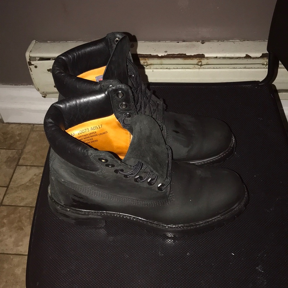 All black timberland